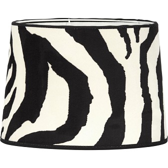 Wzorzysty aksamitny abażur Sofia zebra